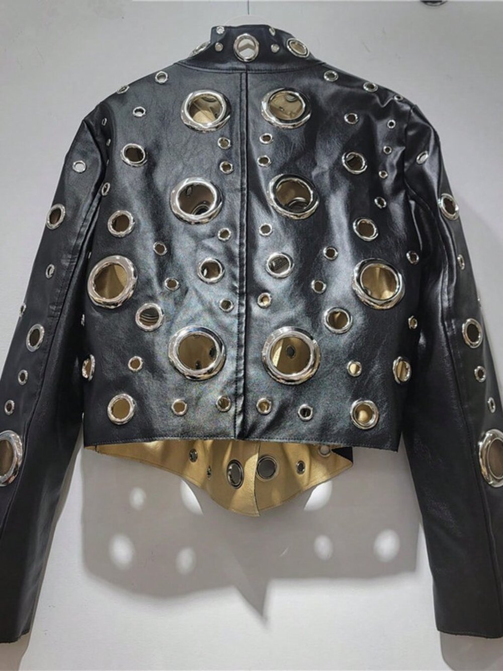 Black Party Women's Faux Leather Jacket - Picture 2 of 4